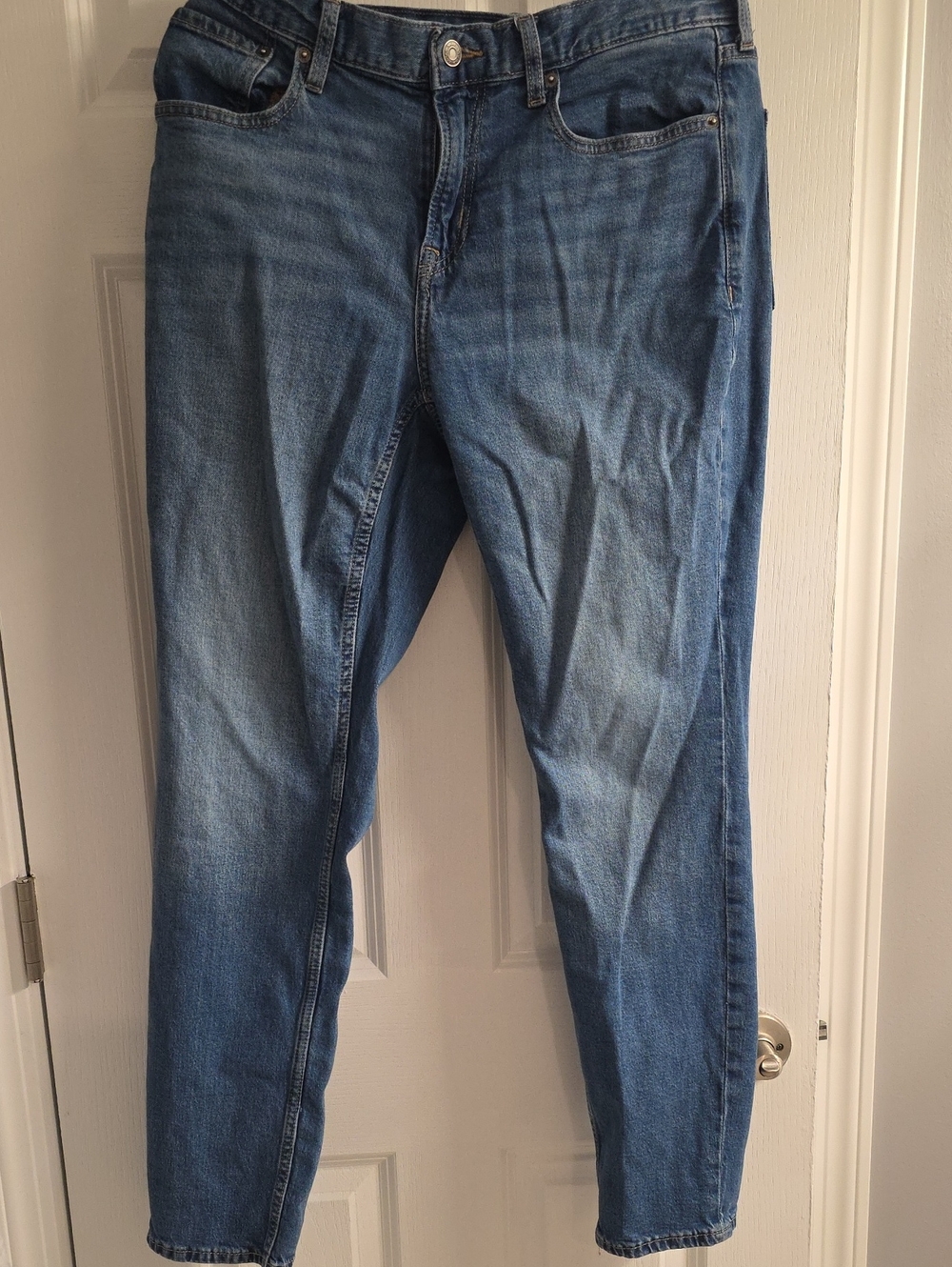 Old Navy Mens Athletic Taper Built-In Flex Blue Denim Jeans